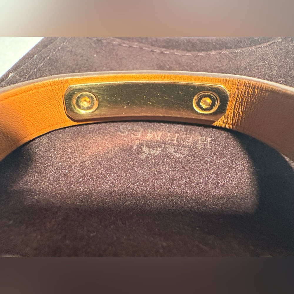 Hermes Brown Leather Bracelet with Gold Hardware - Picture 12 of 16